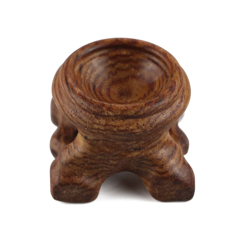 Ornements de base de boule de cristal en bois