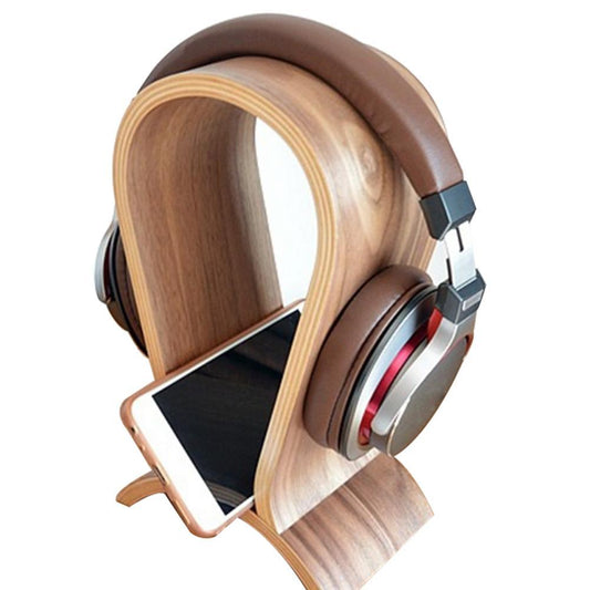 Support de casque en bois massif créatif