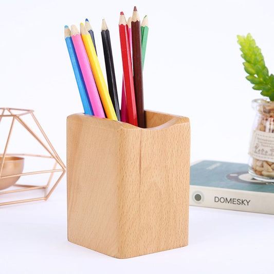Porte-stylo créatif en bois de bambou