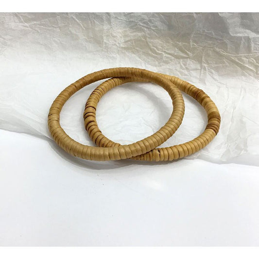 Bracelet en rotin tressé