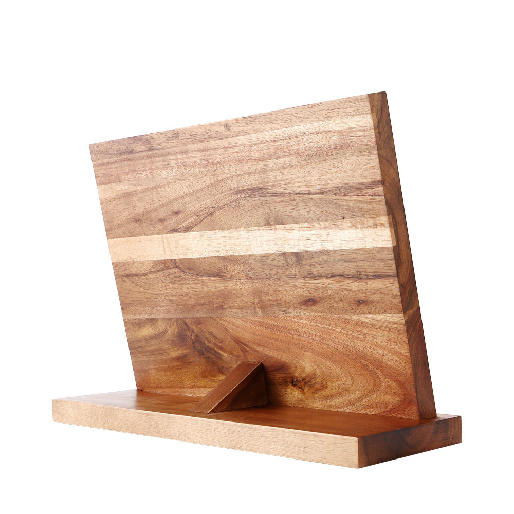 Porte-couteaux magnétique en bois massif pour cuisine