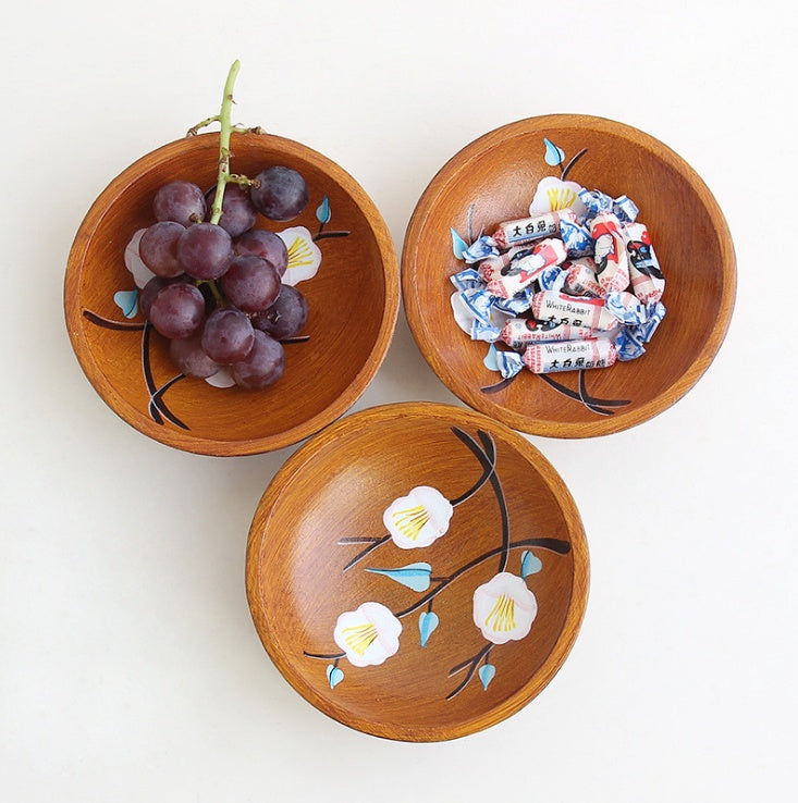 Bol à fruits rustique en bois