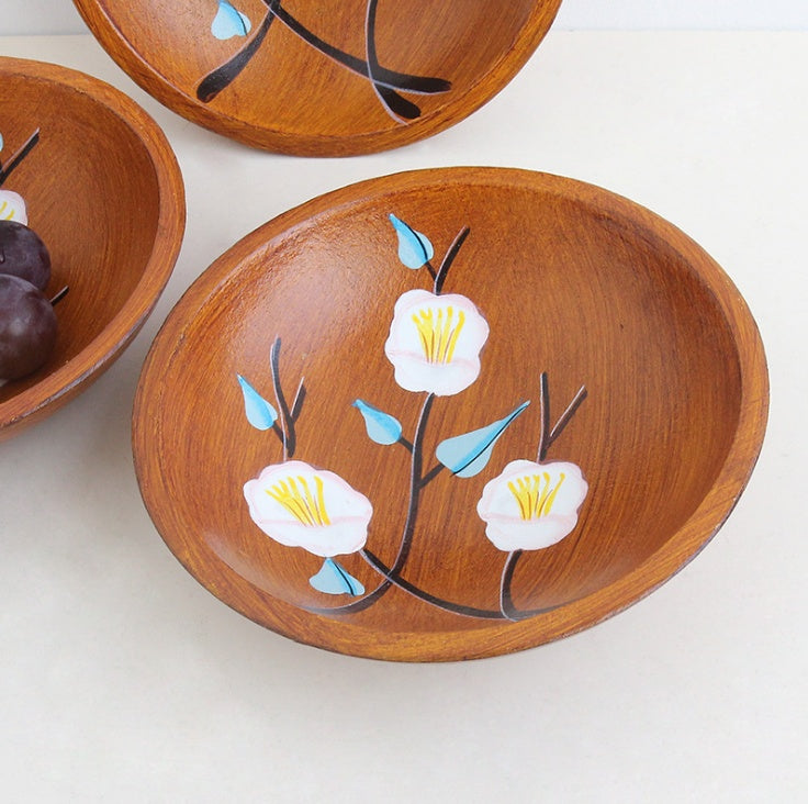 Bol à fruits rustique en bois