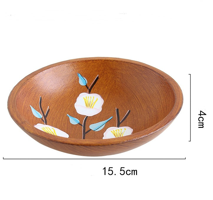 Bol à fruits rustique en bois