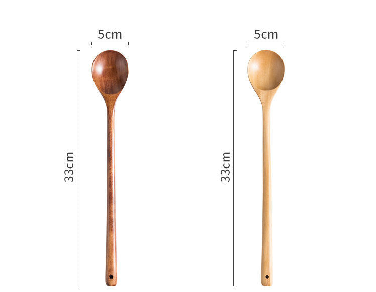 Cuillère de cuisine allongée à long manche pour remuer et cuisiner