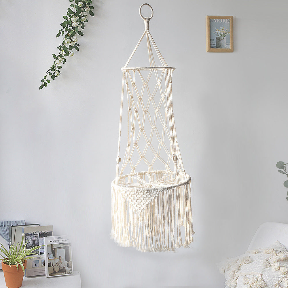 Lit suspendu en macramé pour animaux