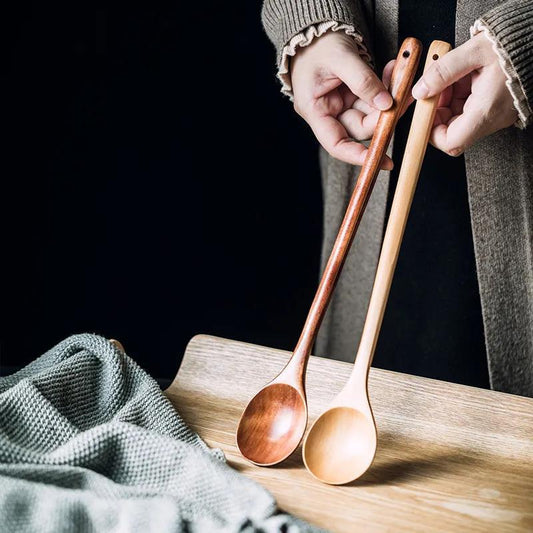 Cuillère de cuisine allongée à long manche pour remuer et cuisiner