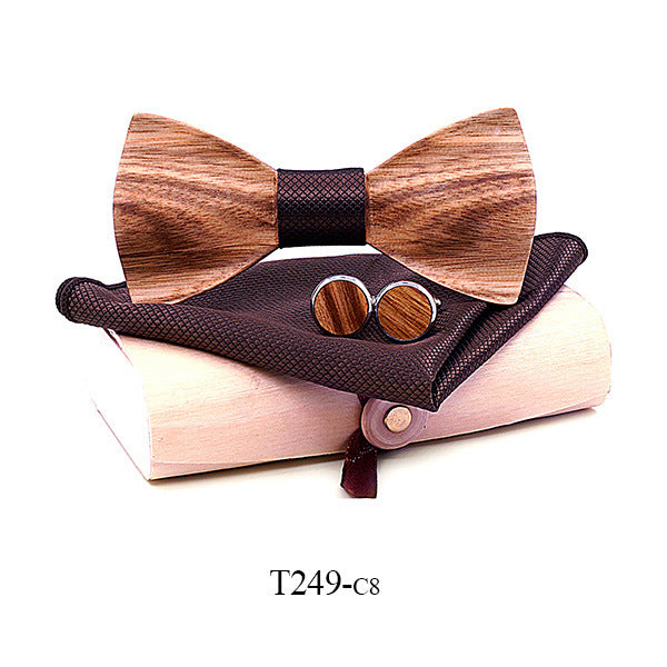 Nœud papillon en bois de zèbre