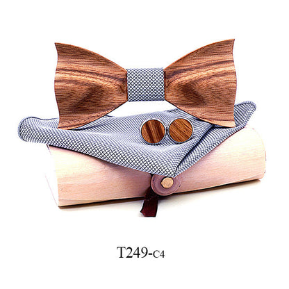 Nœud papillon en bois de zèbre
