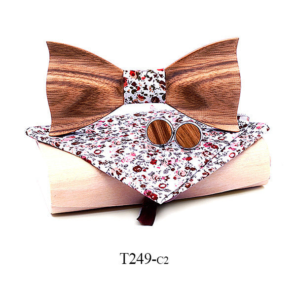 Nœud papillon en bois de zèbre