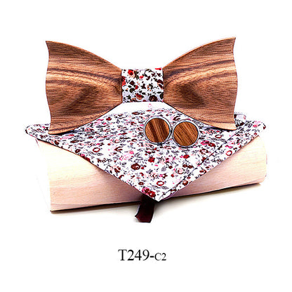 Nœud papillon en bois de zèbre