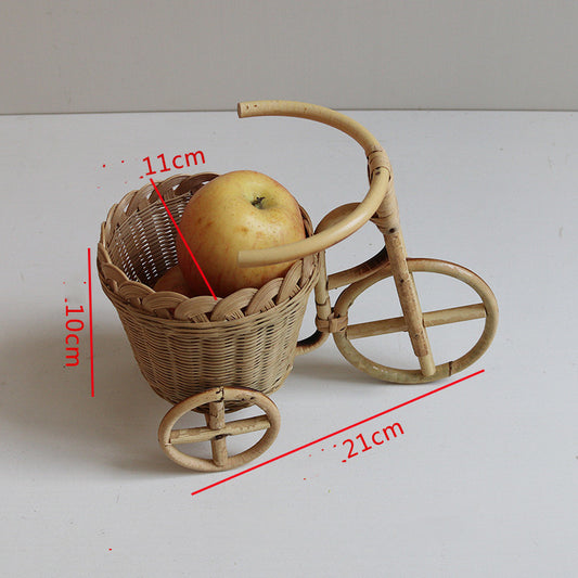 Panier à fruits en bambou tissé à la main en paille