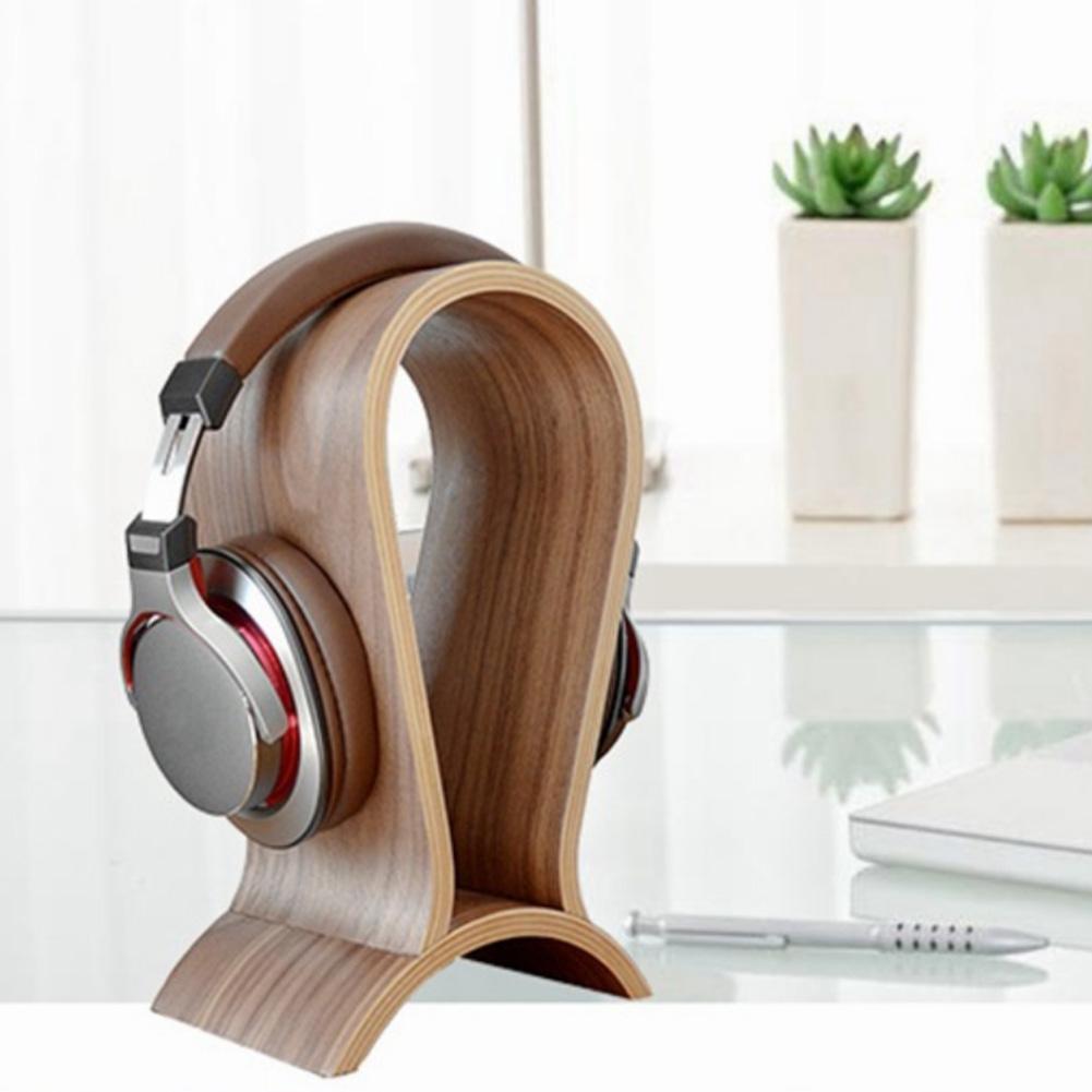 Support de casque en bois massif créatif