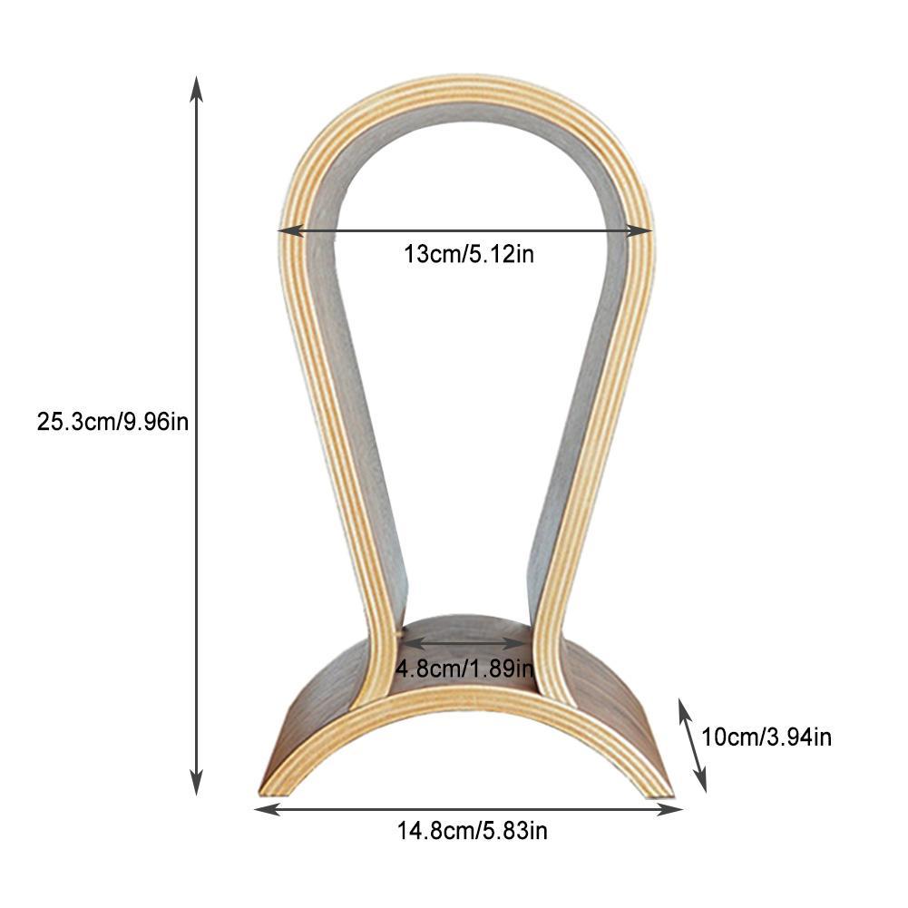 Support de casque en bois massif créatif