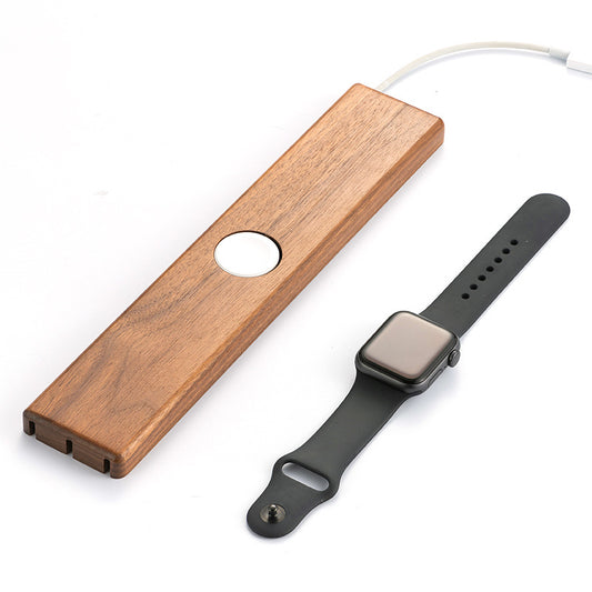 Chargeur de montre avec base en bois massif