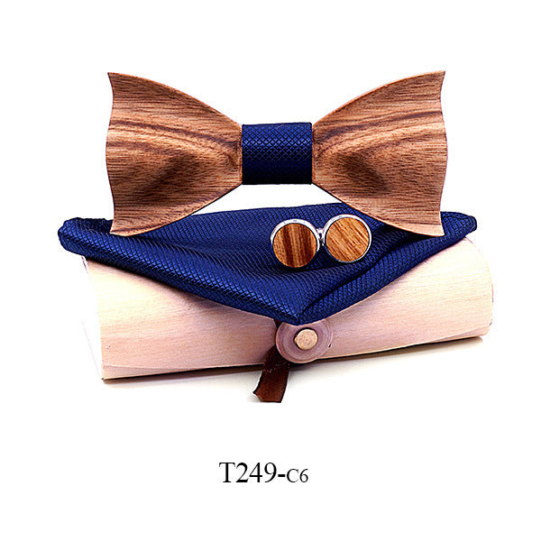 Nœud papillon en bois de zèbre