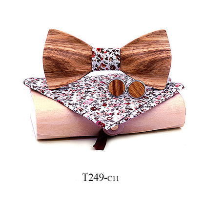Nœud papillon en bois de zèbre