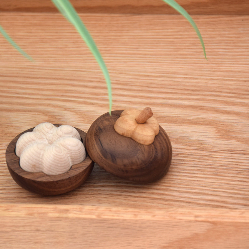 Petite décoration d'aromathérapie en bois massif à base de mangoustan, extension en bois parfumé