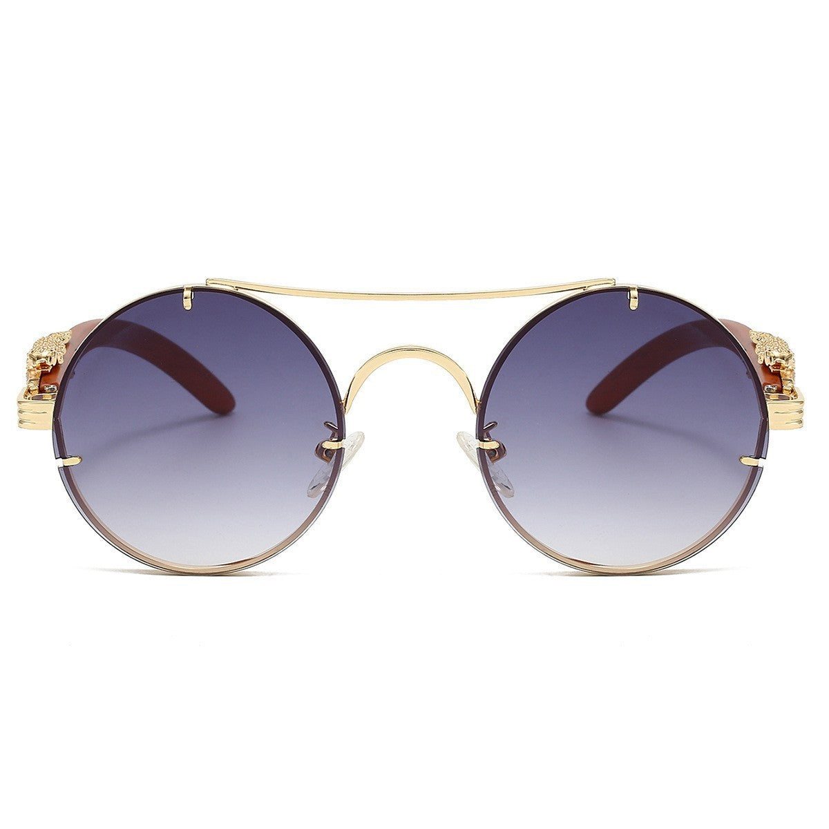 Lunettes de soleil rétro à double faisceau