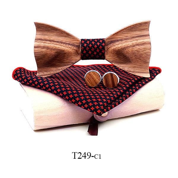 Nœud papillon en bois de zèbre