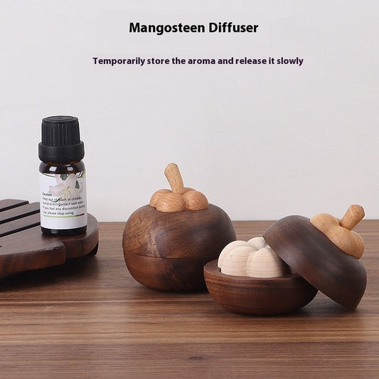Petite décoration d'aromathérapie en bois massif à base de mangoustan, extension en bois parfumé