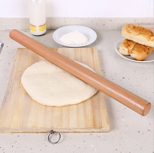 Rouleau à pâtisserie en bois massif naturel
