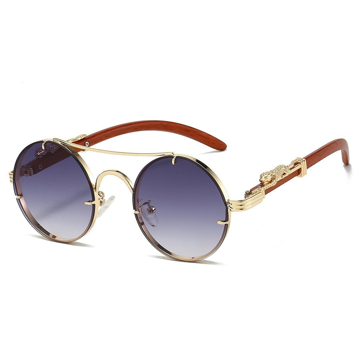 Lunettes de soleil rétro à double faisceau