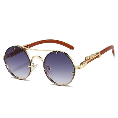 Lunettes de soleil rétro à double faisceau