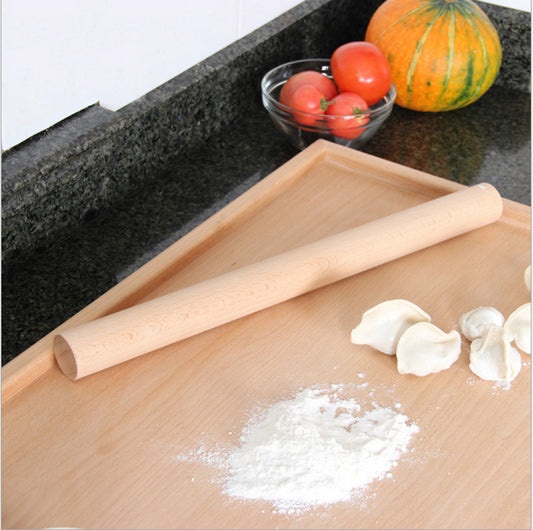 Rouleau à pâtisserie en bois massif naturel