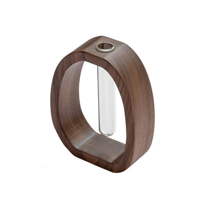 Vase en bois massif de noyer créatif