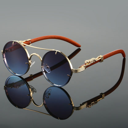 Lunettes de soleil rétro à double faisceau