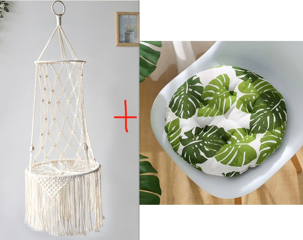 Lit suspendu en macramé pour animaux