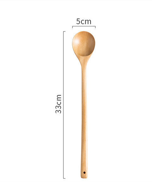 Cuillère de cuisine allongée à long manche pour remuer et cuisiner