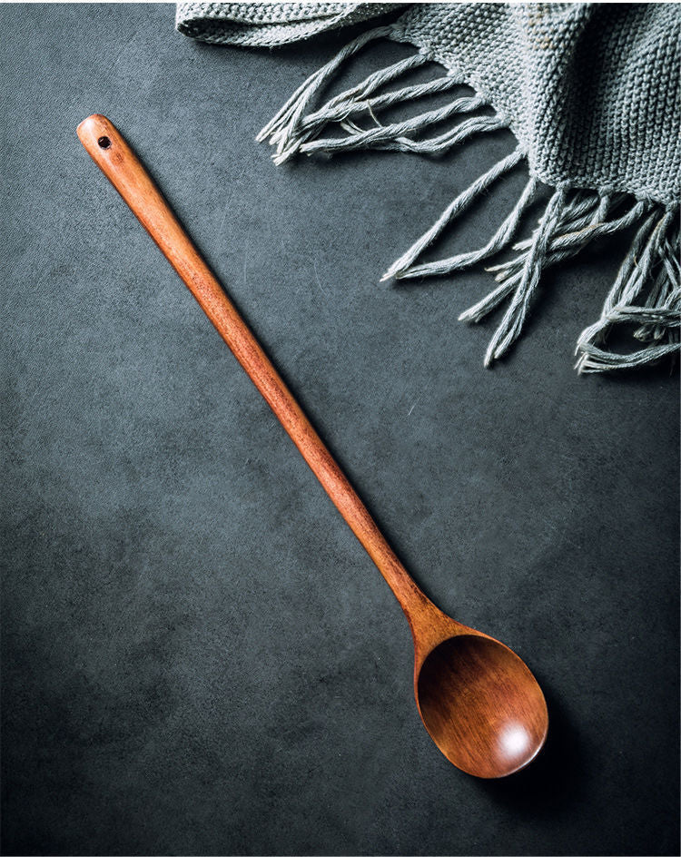 Cuillère de cuisine allongée à long manche pour remuer et cuisiner