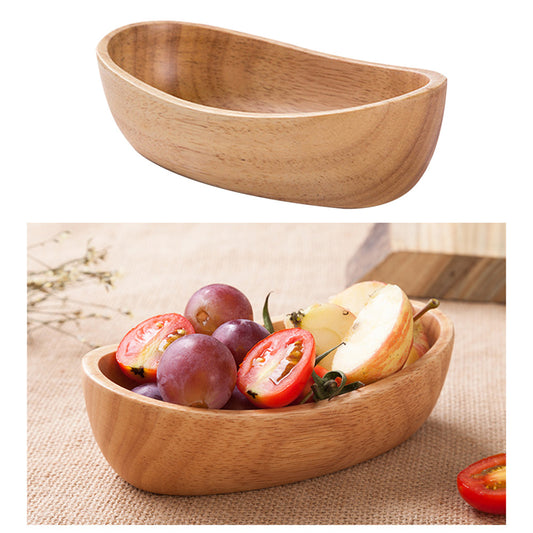 Bol à compote en bois d'hévéa naturel à fond épais