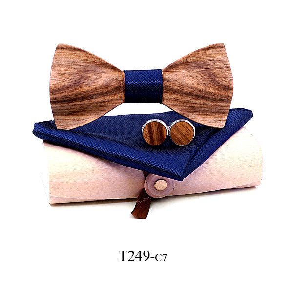 Nœud papillon en bois de zèbre