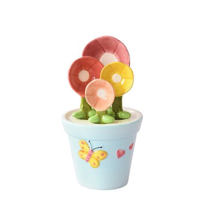 Cuillère à mesurer en forme de pétale de fleur et de papillon