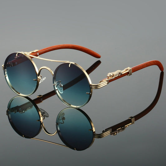 Lunettes de soleil rétro à double faisceau