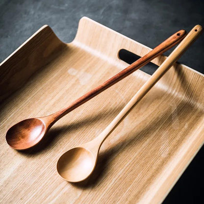 Cuillère de cuisine allongée à long manche pour remuer et cuisiner
