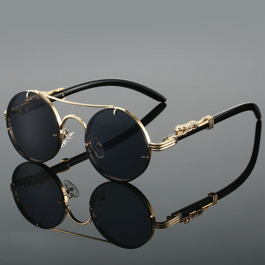 Lunettes de soleil rétro à double faisceau