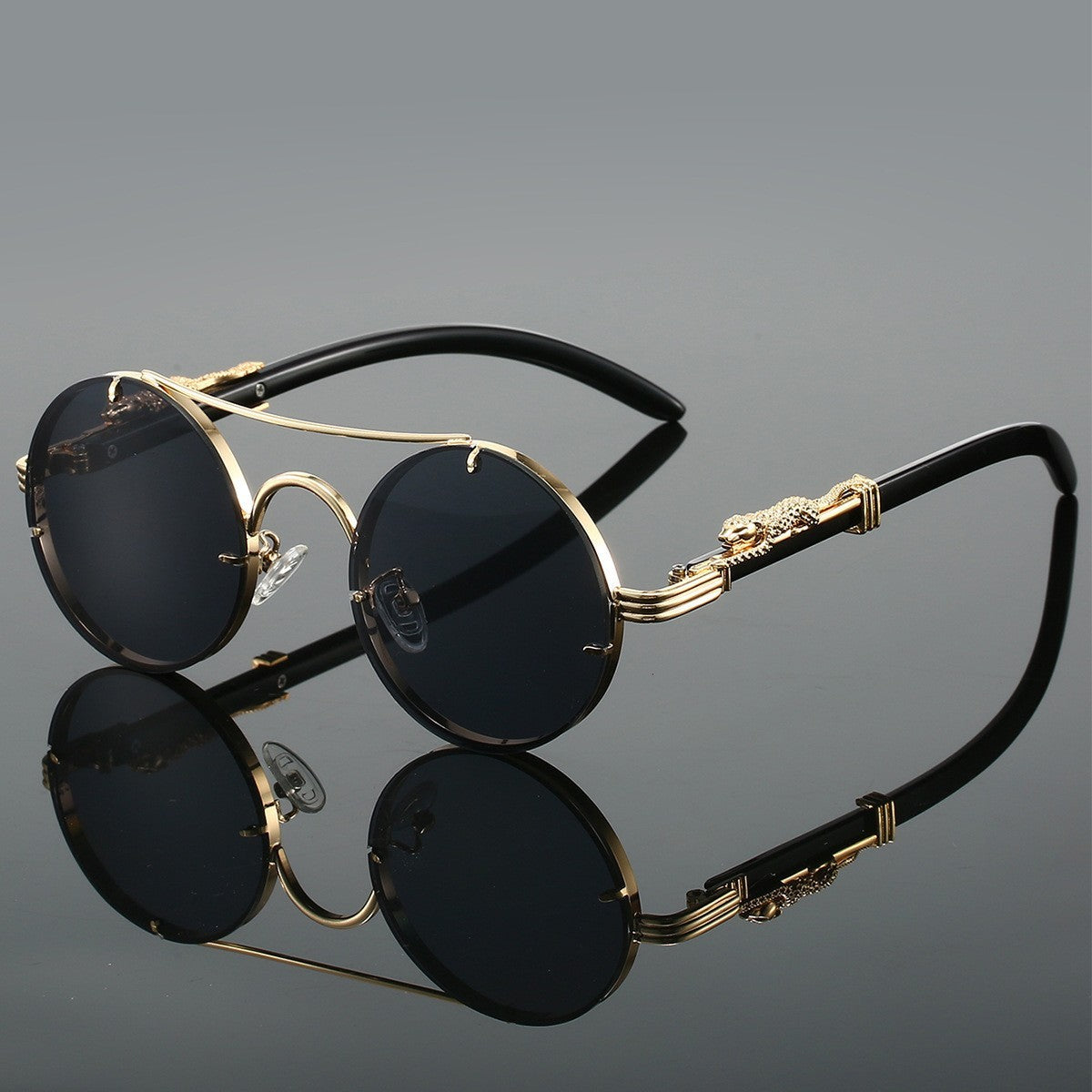 Lunettes de soleil rétro à double faisceau