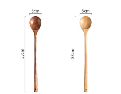 Cuillère de cuisine allongée à long manche pour remuer et cuisiner