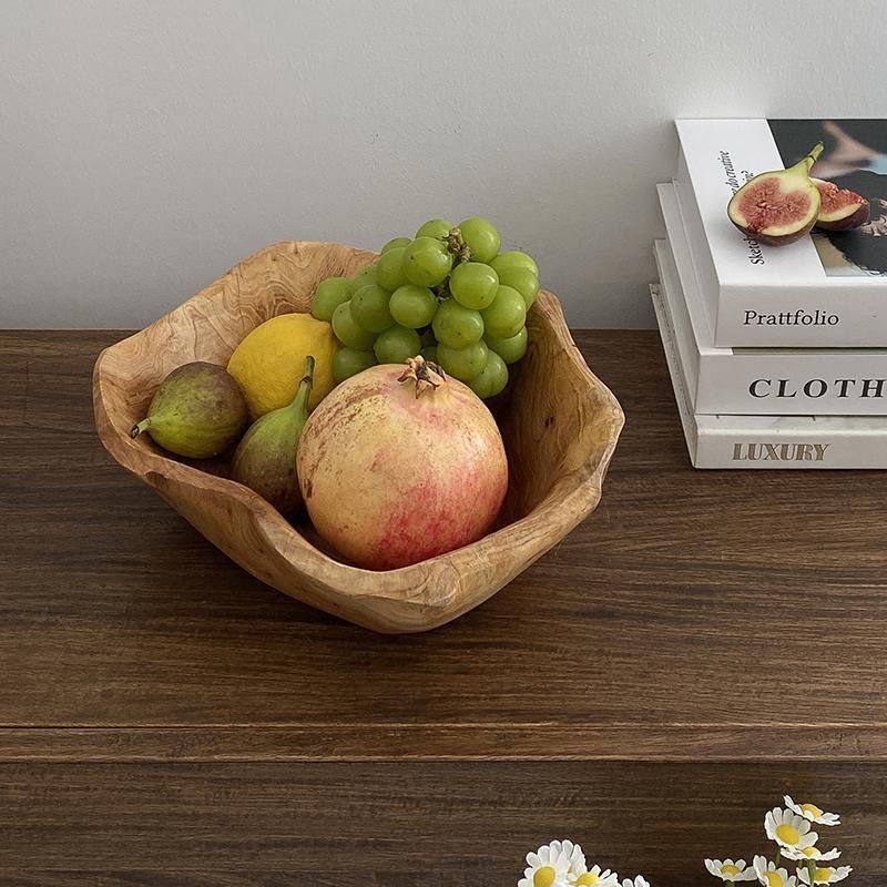 Bassin à fruits créatif en bois massif