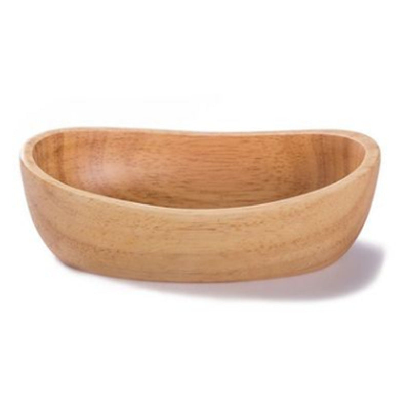 Bol à compote en bois d'hévéa naturel à fond épais