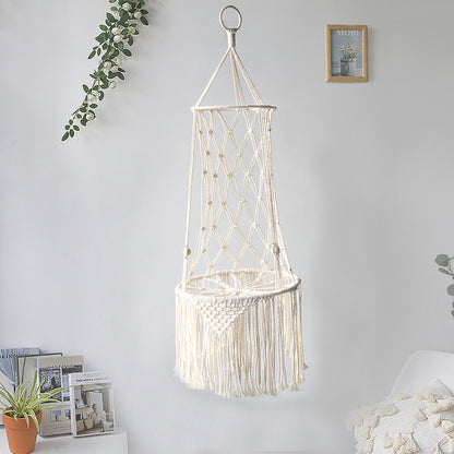 Lit suspendu en macramé pour animaux